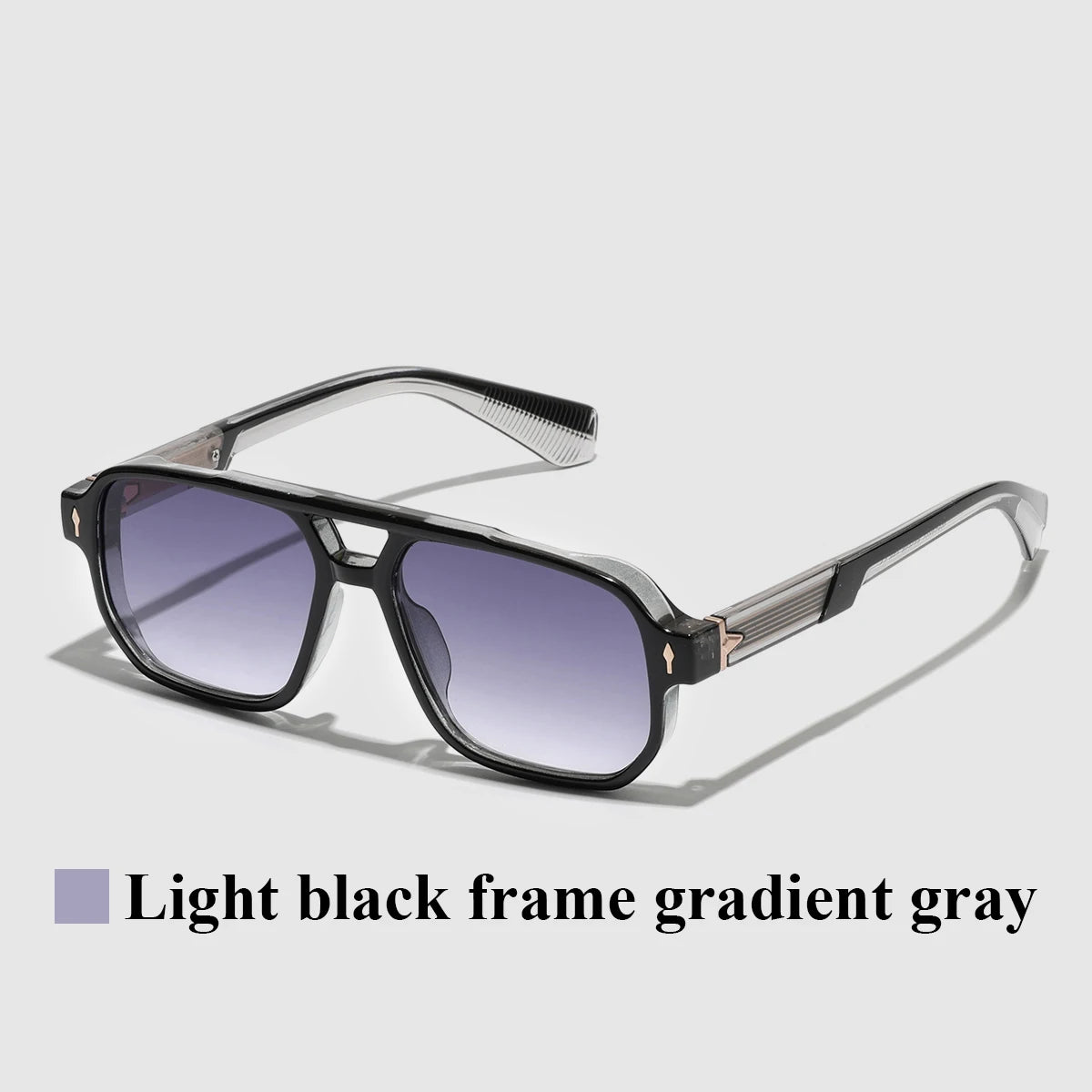 Retro men's and women's transparent frame sunglasses, designer fashionable UV400 protective sunglasses, face shaping sunglasses