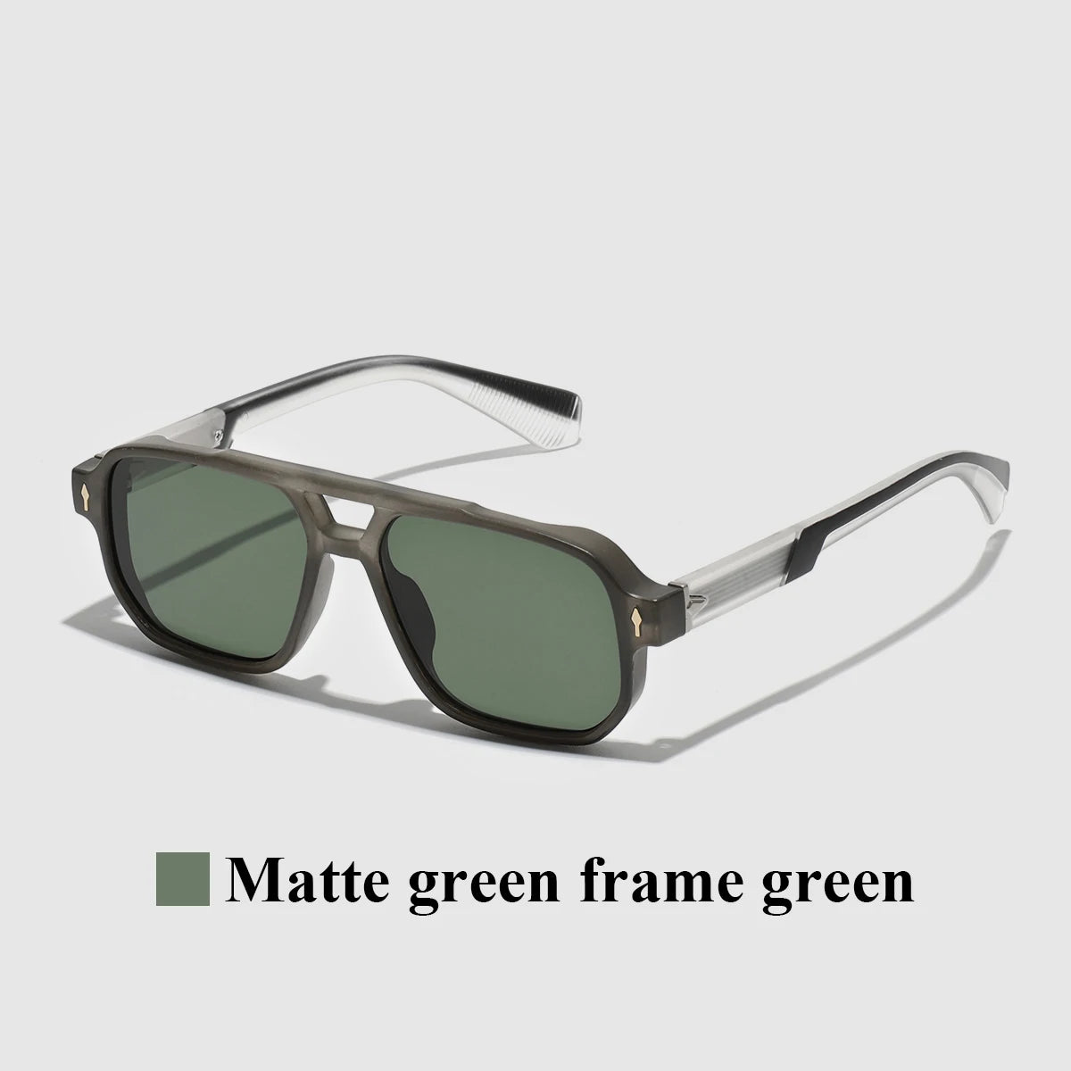 Retro men's and women's transparent frame sunglasses, designer fashionable UV400 protective sunglasses, face shaping sunglasses