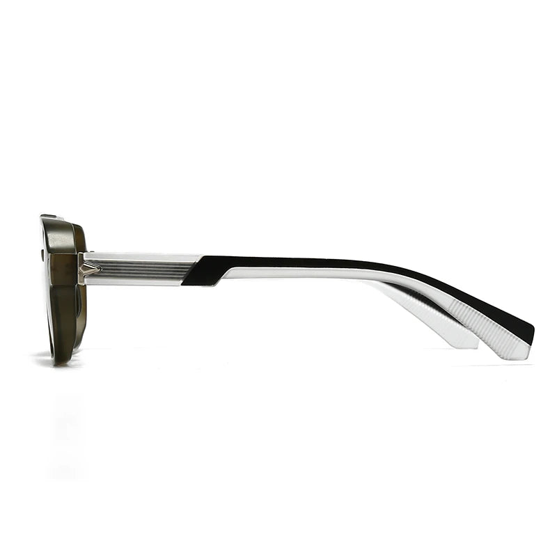 New European and American Male Aviator Glasses Retro Double-Brorgon Square Frame Sunglasses Cross-Border Spot Wholesale 62011